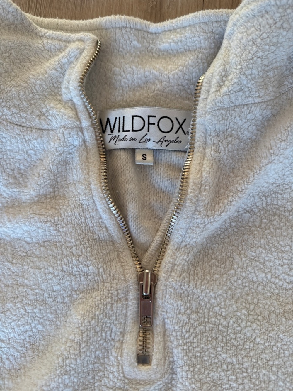 WildFox Quarter Zip White - Picture 2 of 3